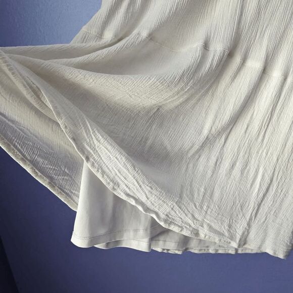 Women's Altar'd State Dress White Long Flutter Sleeve Fit & Flare Lace Medium - Picture 8 of 10